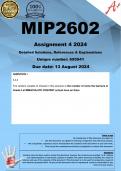 MIP2602 Assignment 4 (COMPLETE ANSWERS) 2024 (695941)- DUE 13 August 2024