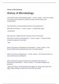 History of Microbiology Question and answers rated A+