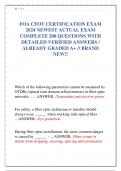 FOA CFOT CERTIFICATION EXAM  2024 NEWEST ACTUAL EXAM  COMPLETE 200 QUESTIONS WITH  DETAILED VERIFIED ANSWERS /  ALREADY GRADED A+ // BRAND  NEW!!