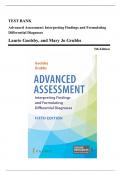 Test Bank - Advanced Assessment, 5th Edition (Goolsby, 2023), Chapter 1-23 | All Chapters