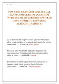 FOA CFOT EXAM 2024 -2025 ACTUAL EXAM COMPLETE 150 QUESTIONS WITH DETAILED VERIFIED ANSWERS (100% CORRECT ANSWERS) / ALREADY GRADED A+