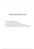 Walden University NURS 6630 Midterm Exam 2023 | Verified Questions & Answers | Multiple Versions | Comprehensive Study Guide And Test Practice