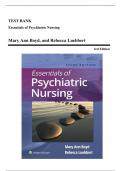 Test Bank - Essentials of Psychiatric Nursing, 3rd Edition (Foster, 2023), Chapter 1-32 | All Chapters