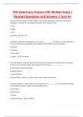 FFA Veterinary Science CDE Written Exam / Revised Questions and Answers / Sure A+