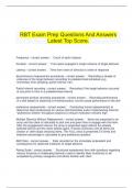   RBT Exam Prep Questions And Answers Latest Top Score.