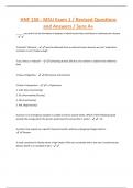 HNF 150 - MSU Exam 1 / Revised Questions and Answers / Sure A+