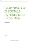 Volledige samenvatting: sociale psychologie - 2BA Rechten