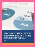 WGU D482 TASK 1 (SECURE NETWORK DESIGN (- D482) GRADED TO SCORE A+