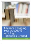 Advanced Rigging Test Questions with Right Rationales Graded A+