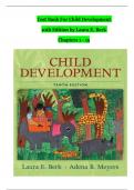 TEST BANK For Child Development, 10th Edition by Laura E. Berk, Verified Chapters 1 - 15, Complete Newest Version