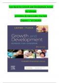 TEST BANK For Growth and Development Across the Lifespan, 3rd Edition By Gloria Leifer; Eve Fleck, Verified Chapters 1 - 16, Complete Newest Version