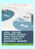 WGU - SECURE NETWORK DESIGN - D482 QUESTIONS WITH CORRECT ANSWERS,GRADED A+