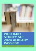 WGU D487 STUDYY SET 2024 ALREADY PASSED!!