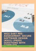 WGU D487 PRE-ASSESSMENT: SECURE SOFTWARE DESIGN (KEO1) (PKEO) QUESTIONS WITH COMPLETE SOLUTIONS!!