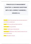 PRINCIPLES OF MANAGEMENT  CHAPTER 13- MAN3025 QUESTIONS  WITH 100% CORRECT ANSWERS {  GRADED A+} 