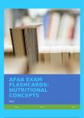 AFAA EXAM FLASHCARDS: NUTRITIONAL CONCEPTS