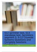 S12 sprinkler test, S13 standpipe test, Sprinklers segment 5, S-12 Citywide Systems Questions and