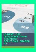 JD NEXT | 162 QUESTIONS | WITH COMPLETE SOLUTIONS, GRADED A+