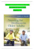 TEST BANK For Nursing for Wellness in Older Adults, 9th Edition by Carol A. Miller, Verified Chapters 1 - 29, Complete Newest Version