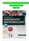 TEST BANK For Textbook of Diagnostic Microbiology, 6th Edition By Connie R. Mahon, Verified Chapters 1 - 41, Complete Newest Version