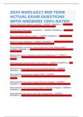 2024 NURS-6521 MID TERM ACTUAL EXAM QUESTIONS WITH ANSWERS 100% RATED 