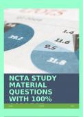 NCTA STUDY MATERIAL QUESTIONS WITH 100% CORRECT ANSWERS!!