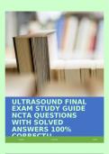 ULTRASOUND FINAL EXAM STUDY GUIDE NCTA QUESTIONS WITH SOLVED ANSWERS 100% CORRECT!!