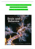 TEST BANK For An Introduction to Brain and Behavior, 7th Edition by Bryan Kolb, Ian Q. Whishaw, Verified Chapters 1 - 16, Complete Newest Version