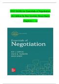 TEST BANK For Essentials of Negotiation, 7th Edition by Roy Lewicki, Bruce Barry, Verified Chapters 1 - 12, Complete Newest Version