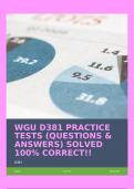 WGU D381 PRACTICE TESTS (QUESTIONS & ANSWERS) SOLVED 100% CORRECT!!