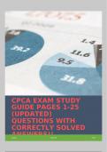 CPCA EXAM STUDY GUIDE PAGES 1-25 (UPDATED) QUESTIONS WITH CORRECTLY SOLVED ANSWERS!!