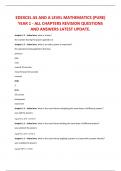 EDEXCEL AS AND A LEVEL MATHEMATICS (PURE) YEAR 1 - ALL CHAPTERS REVISION QUESTIONS AND ANSWERS LATEST UPDATE.