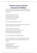 Medical-Surgical LPN/RN Assessment 1ShiftKey 120 Questions and verified Answers