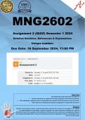 MNG2602 Assignment 2 QUIZ (COMPLETE ANSWERS) Semester 2 2024 - DUE 30 September 2024