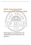 APEA- Endocrine Patho Questions And Answers 2024