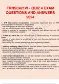 FRNSC421W - QUIZ 4 EXAM QUESTIONS AND ANSWERS 2024