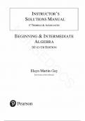 Solution Manual - for Beginning Algebra 7th, 8th  And 9th Edition by Elayn Martin-Gay, All Chapters |Complete Guide A+