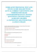 SNHD AEMT PROTOCOL TEST AND  STUDY GUIDE 2024-2025 WITH  ACTUAL CORRECT QUESTIONS AND  VERIFIED DETAILED  ANSWERS|FREQUENTLY TESTED  QUESTIONS AND SOLUTIONS  |ALREADY GRADED  A+|NEWEST|GUARANTEED PASS  |LATEST UPDATE