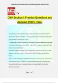 CMV Section 1 Practice Questions and Answers (100% Pass)