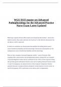 WGU D115 master set-Advanced Pathophysiology for the Advanced Practice Nurse Exam Latest Updated