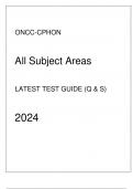 ONCC-CPHON Latest Test Guide (Q & S) - All Subject Areas - 2024.