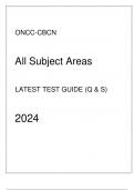 ONCC-CBCN Latest Test Guide (Q & S) - All Subject Areas - 2024