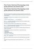 Penn Foster Veterinary Pharmacology study guide questions and answers 2024  Penn Foster Veterinary Pharmacology study guide questions and answers 2024