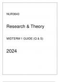 NUR3643 - Midterm 1 Guide (Q & S) Research & Theory.