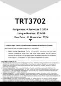 TRT3702 Assignment 6 (ANSWERS) Semester 2 2024 - DISTINCTION GUARANTEED