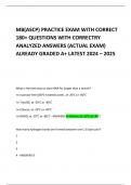 MB(ASCP) PRACTICE EXAM WITH CORRECT  180+ QUESTIONS WITH CORRECTRY ANALYZED ANSWERS (ACTUAL EXAM) ALREADY GRADED A+ LATEST 2024 – 2025 