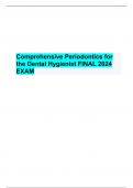 Comprehensive Periodontics for the Dental Hygienist FINAL 2024 EXAM