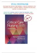 Test Bank For Critical Care Nursing- A Holistic Approach, 12th Edition by Morton Fontaine, All Chapters 1-56 LATEST