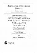 Instructor's Solution Manual - for Beginning and Intermediate Algebra with Applications & Visualization 4th Edition by Gary Rockswold, All Chapters 1-14 | Complete Guide A+