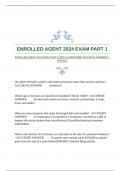 ENROLLED AGENT 2024 EXAM PART 1 WITH GUARANTEED ACCURATE ANSWERS |VERIFIED